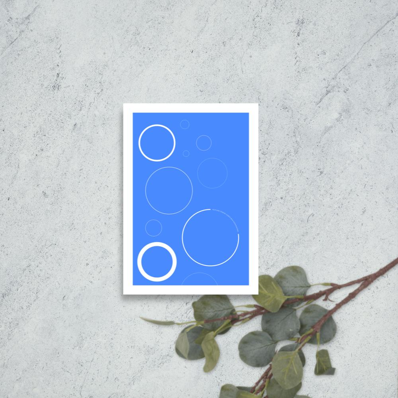 Poster „Nicht jeder Gedanke verdient deine Aufmerksamkeit" – Kunstdruck Blau | Poster Mindset | Wandbild Achtsamkeit