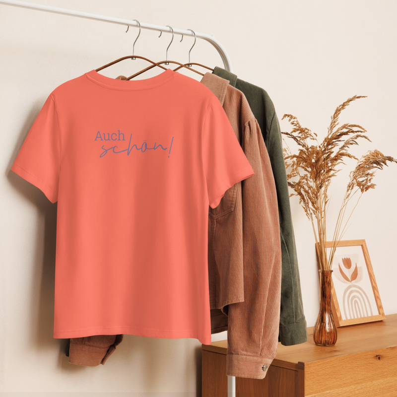 T-Shirt „Auch schön!“ – Statement Shirt Koralle | Achtsamkeit | Erinnerung für den Alltag